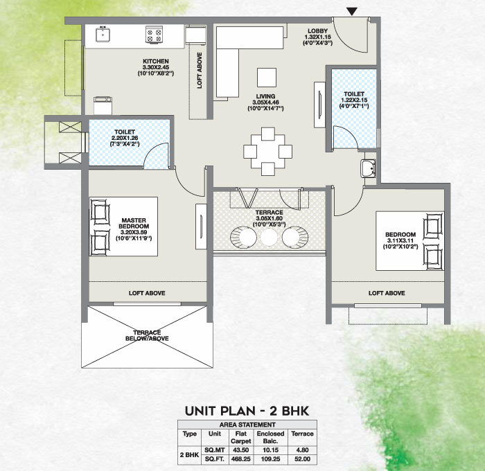 Unit Plan 2BHK