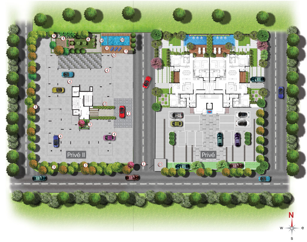 Veda Privé II Birds Eye View - Layout